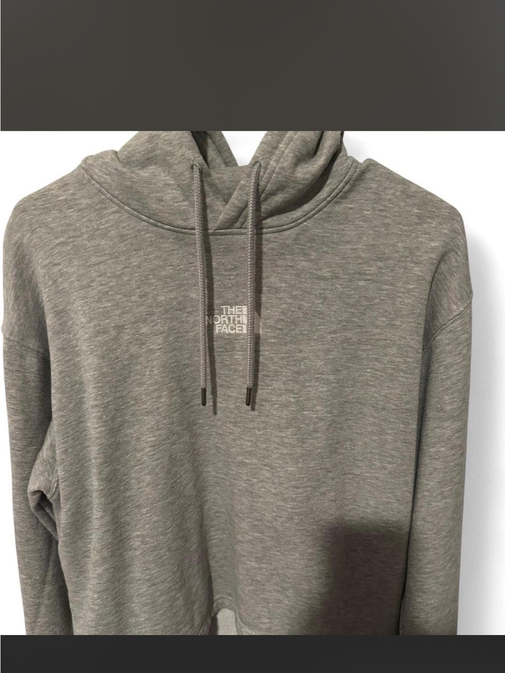 The North Face Women's Light Gray Hoodie with Logo Tag
